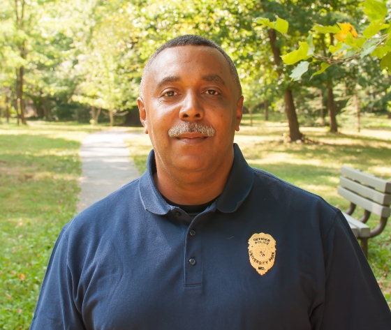 Pfc. Morris standing in the Town field
