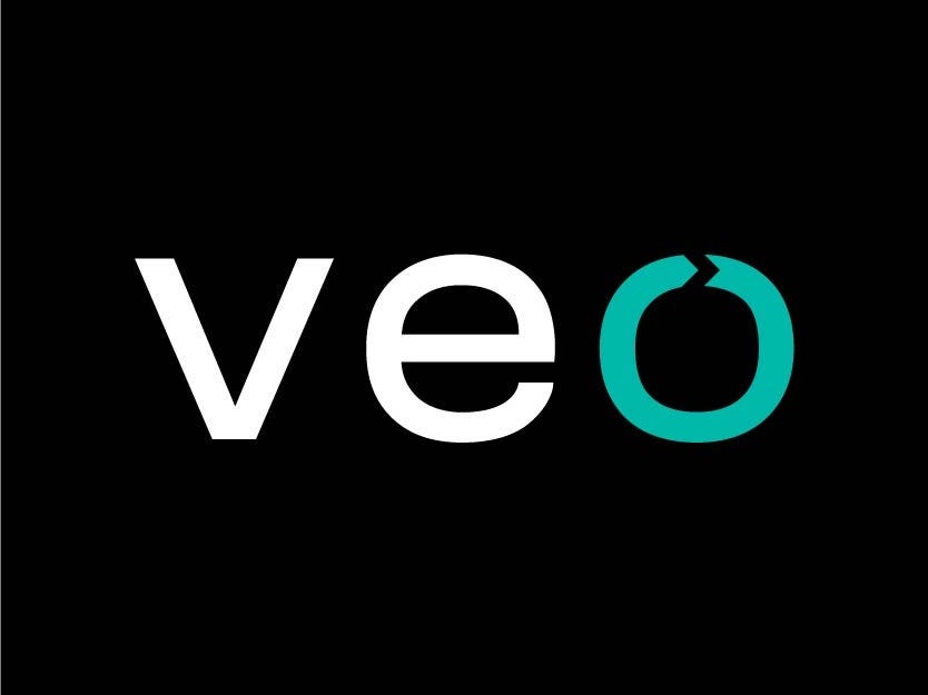 veo logo with black background