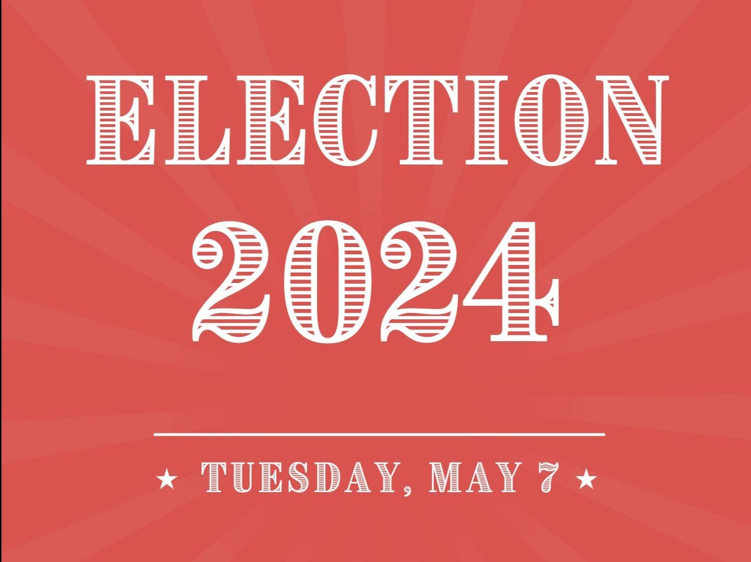 red flyer with the words Election 2024