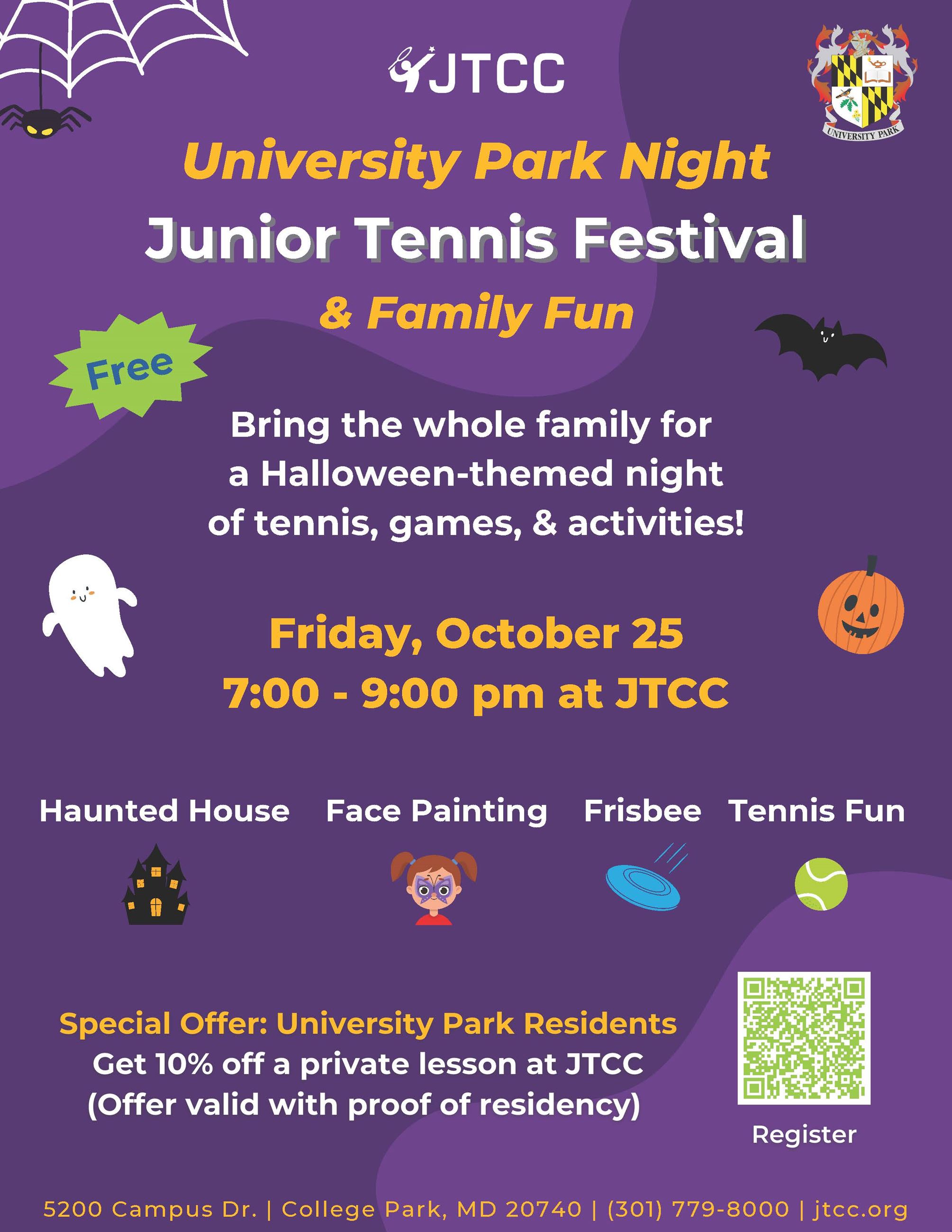 purple Halloween themed flyer 
