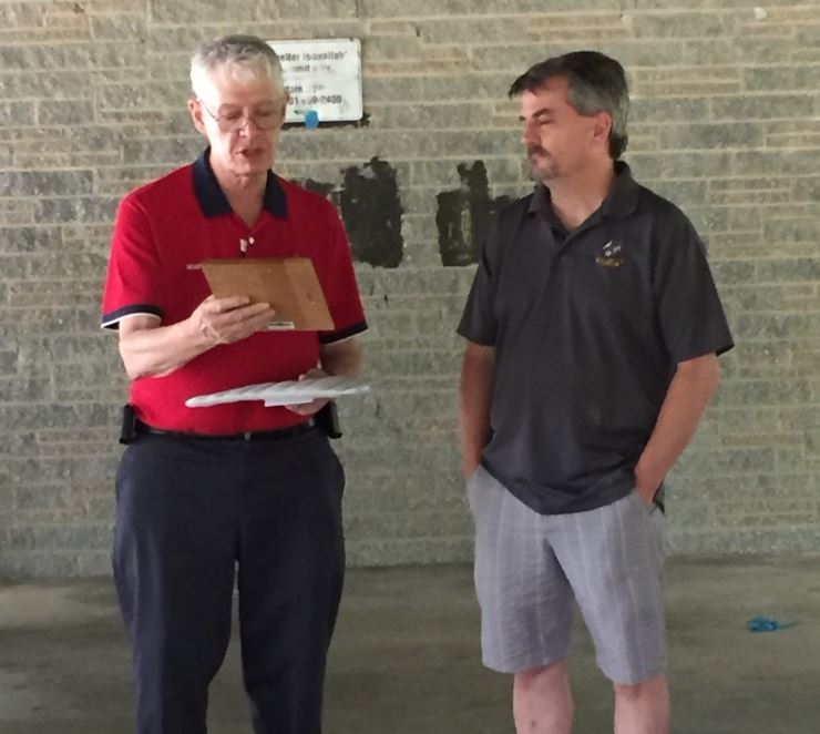  Mayor presenting Mickey Beall award