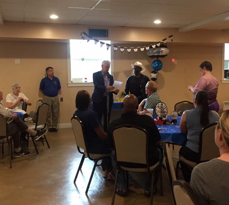 Len Carey presents proclamations