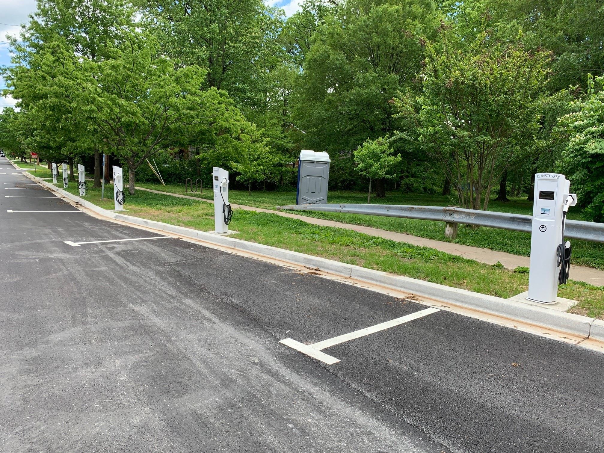 6 electric vehicle charging stations pictures along Queens Chapel Road